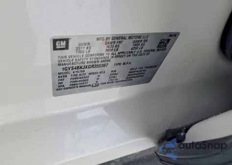 2016 Cadillac Escalade Luxury z USA, uszkodzony, nr VIN 1GYS4BKJXGR355367